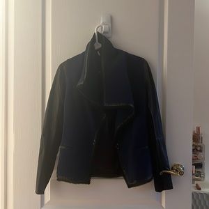 Vince Blue Leather Jacket